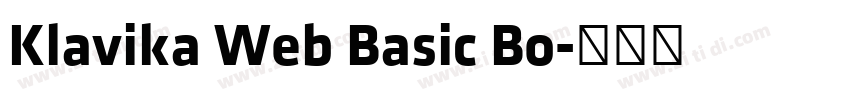 Klavika Web Basic Bo字体转换